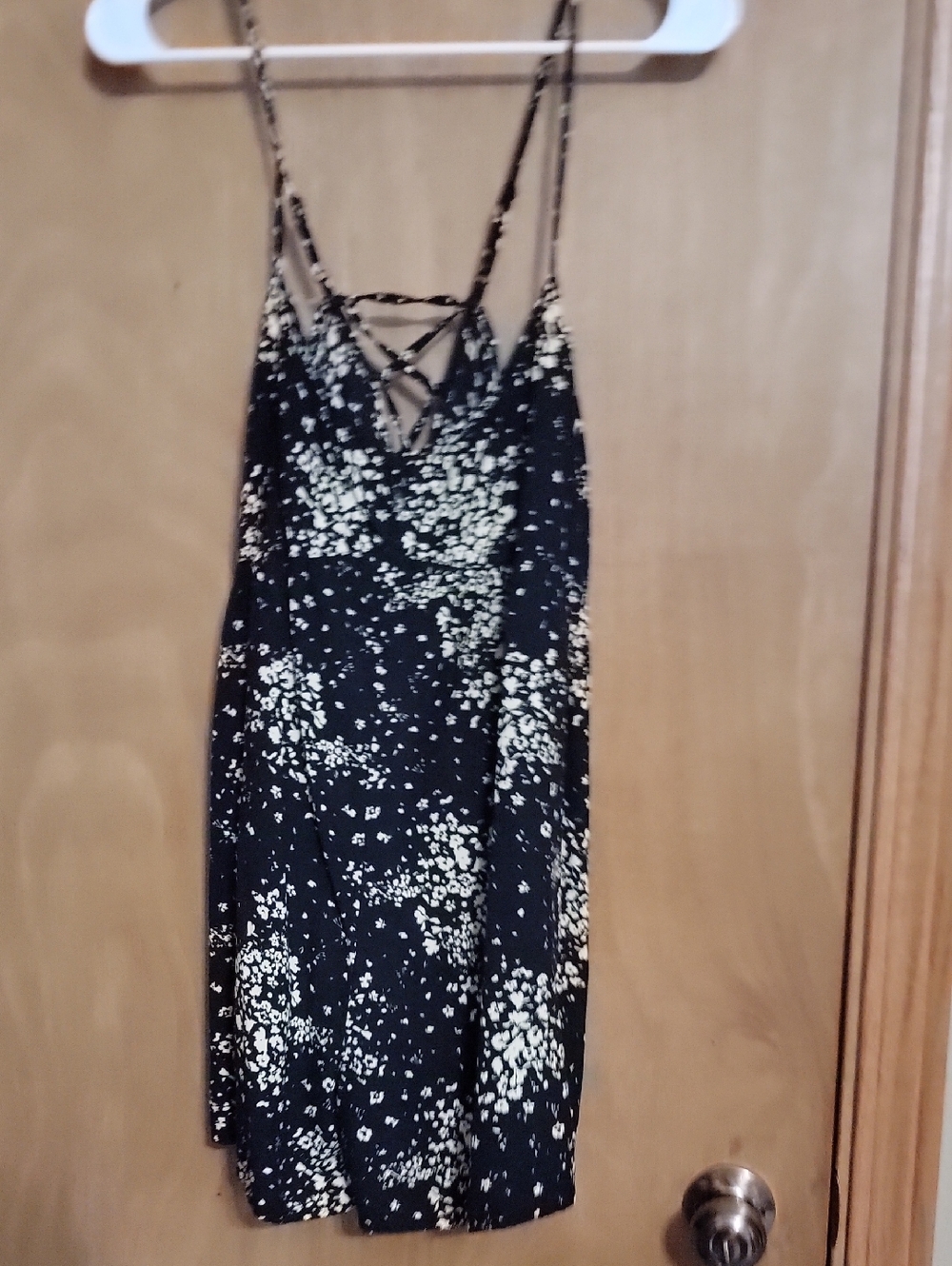 Urban Outfitters Black Dress with yellow Floral Print